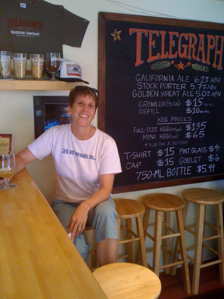 Enjoying a White Ale at Telegraph Brewing Company