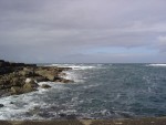 Checking out the rough seas while we wait for the ferry at Doolin.