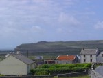 The most famous the the Inishmore stone forts is Dun Aengus - seen from a distance.