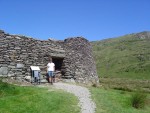 Merideth at Staigue Fort - the earliest possible date for construction is probably around the first century BC.