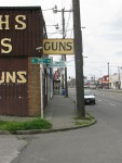 Pick up a gun before you go into Uber Tavern.