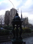 Notre Dame as seen from out front of the Shakespeare Book Co.